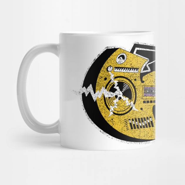 yellow radio vintage by Mr.Skull & Grunge